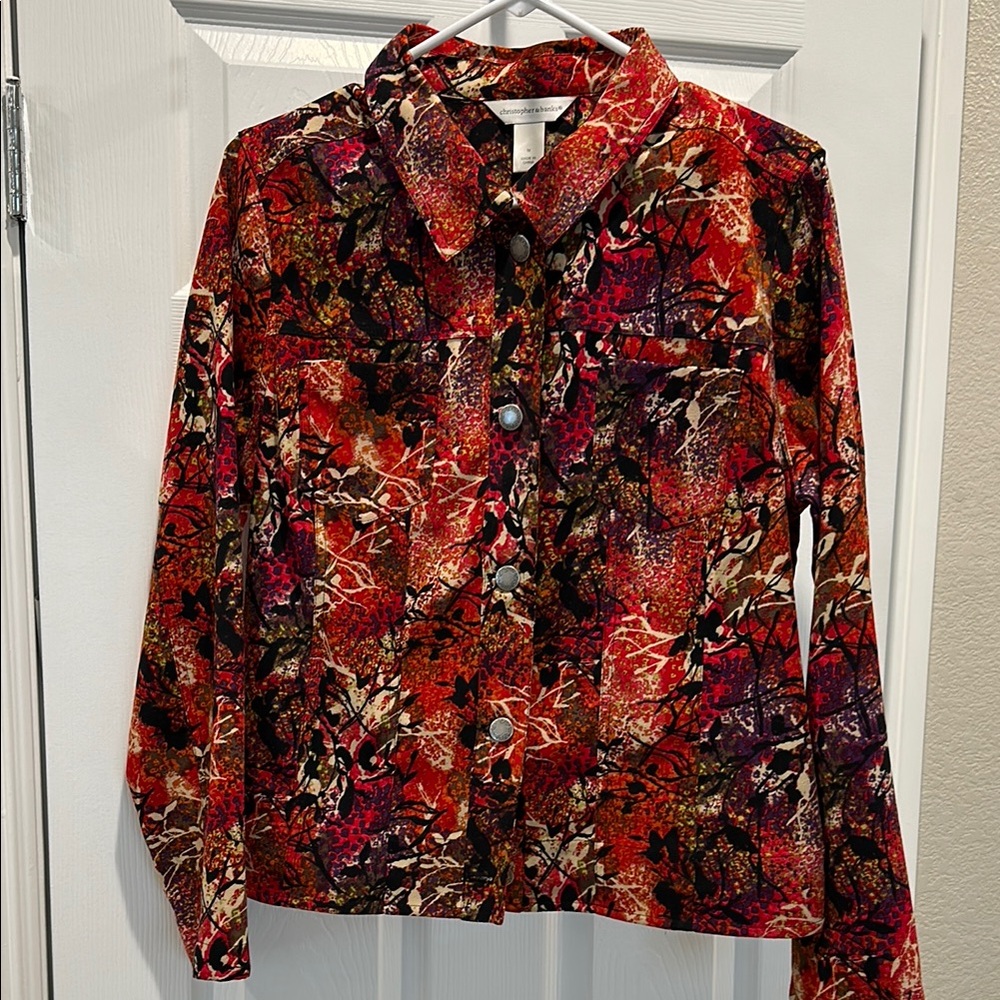 Vibrant Multicolor Button-Up Jacket